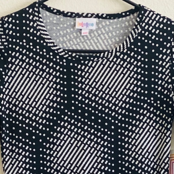 NWT LuLaRoe * RARE Black * JULIA * Slim Bodycon Form Fitted Tee Dress XXS - Picture 3 of 4
